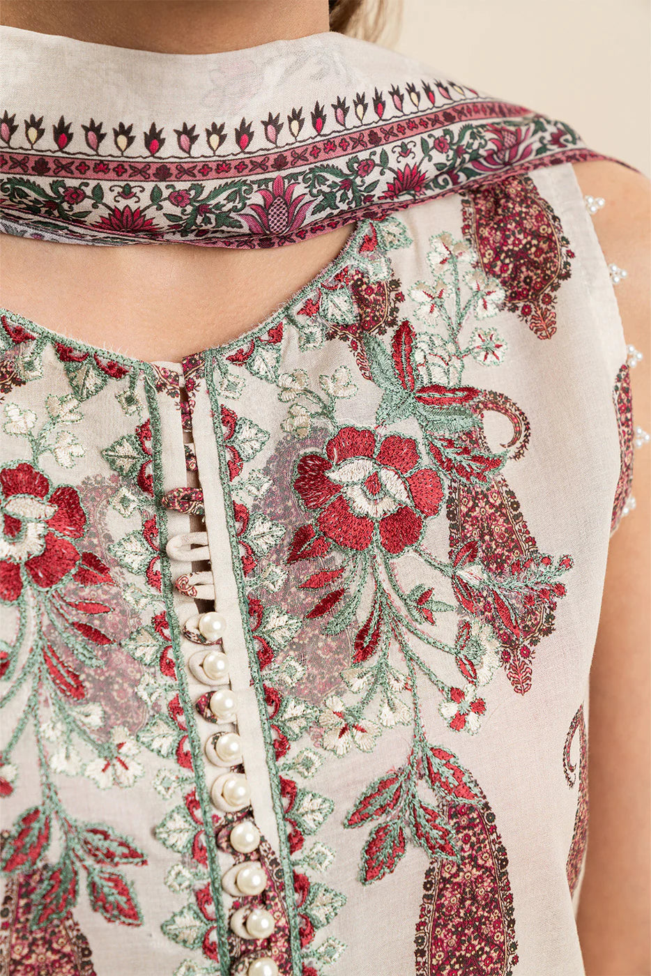 3 PIECE EMBROIDERED LAWN SUIT-TRIBAL TUNE (UNSTITCHED)