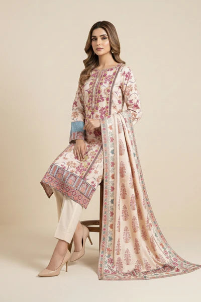 Embroidered - 3 Pc Lawn Suit (UNSTITCHED)