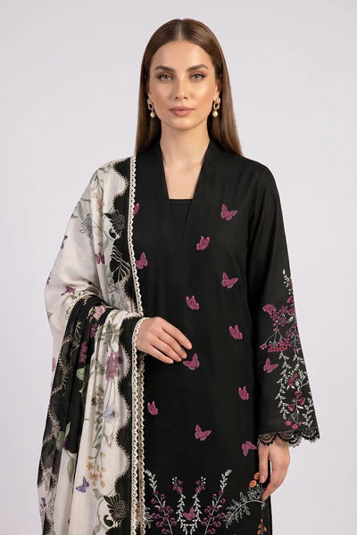 Embroidered - 2 Pc Lawn Suit Printed Dupatta (UNSTITCHED)