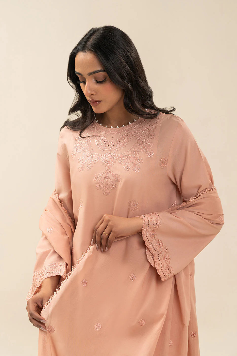 3 PIECE EMBROIDERED LAWN SUIT-INCARNADINE (UNSTITCHED)