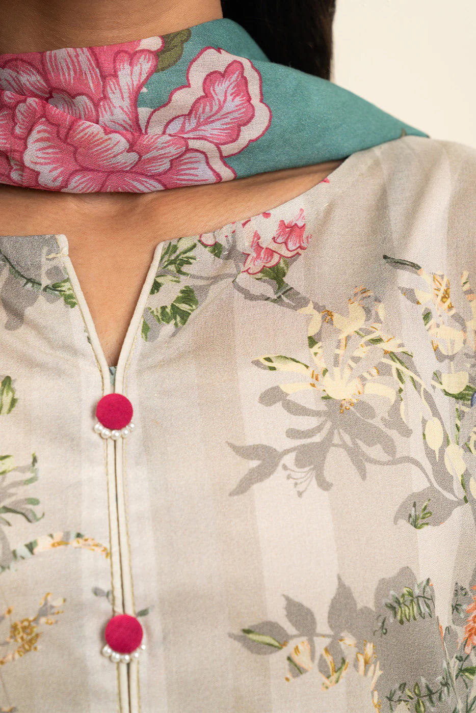 3 PIECE PRINTED LAWN SUIT-ZAHLIA ORCHID (UNSTITCHED)