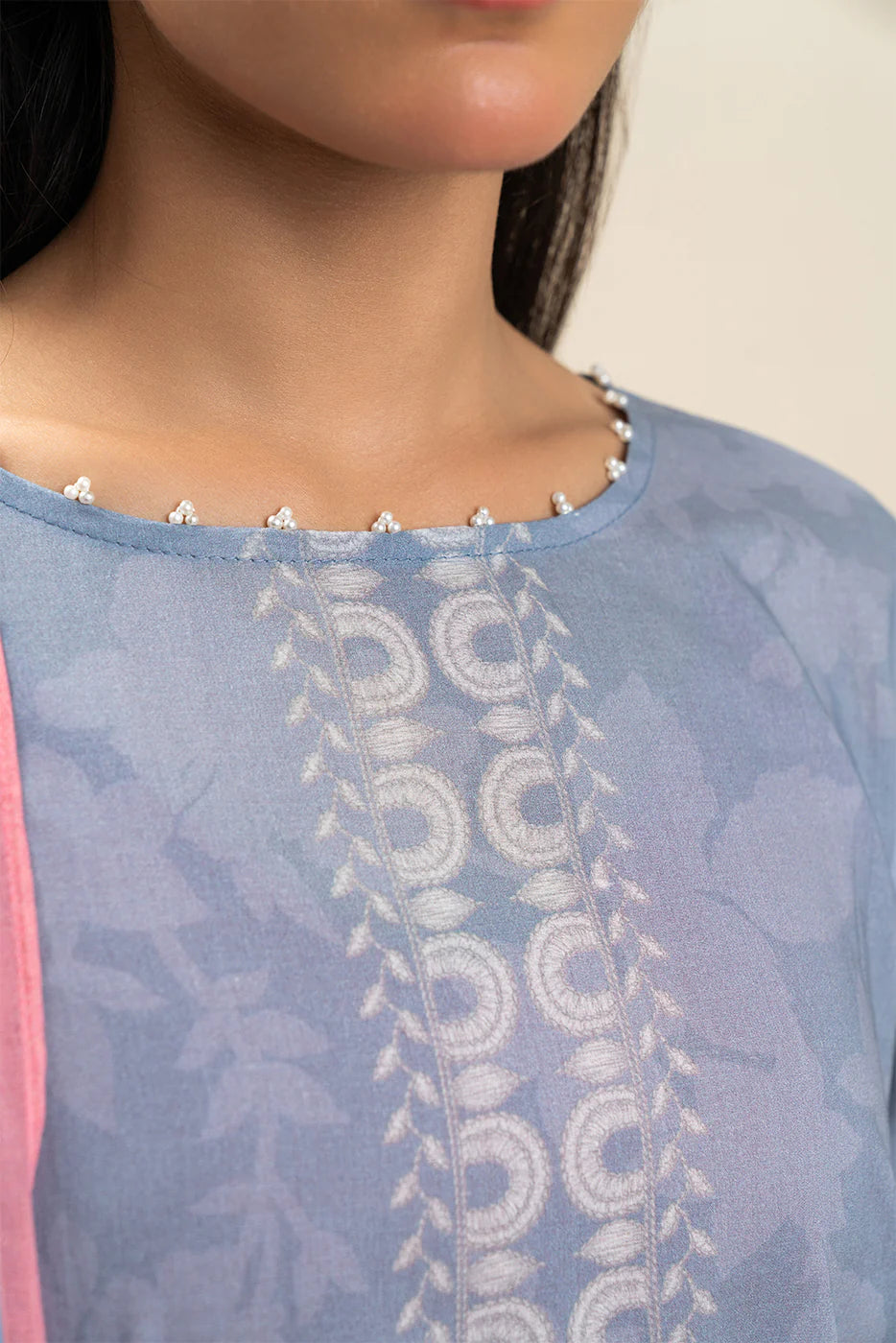 3 PIECE PRINTED LAWN SUIT-DAZZLE SAGE (UNSTITCHED)