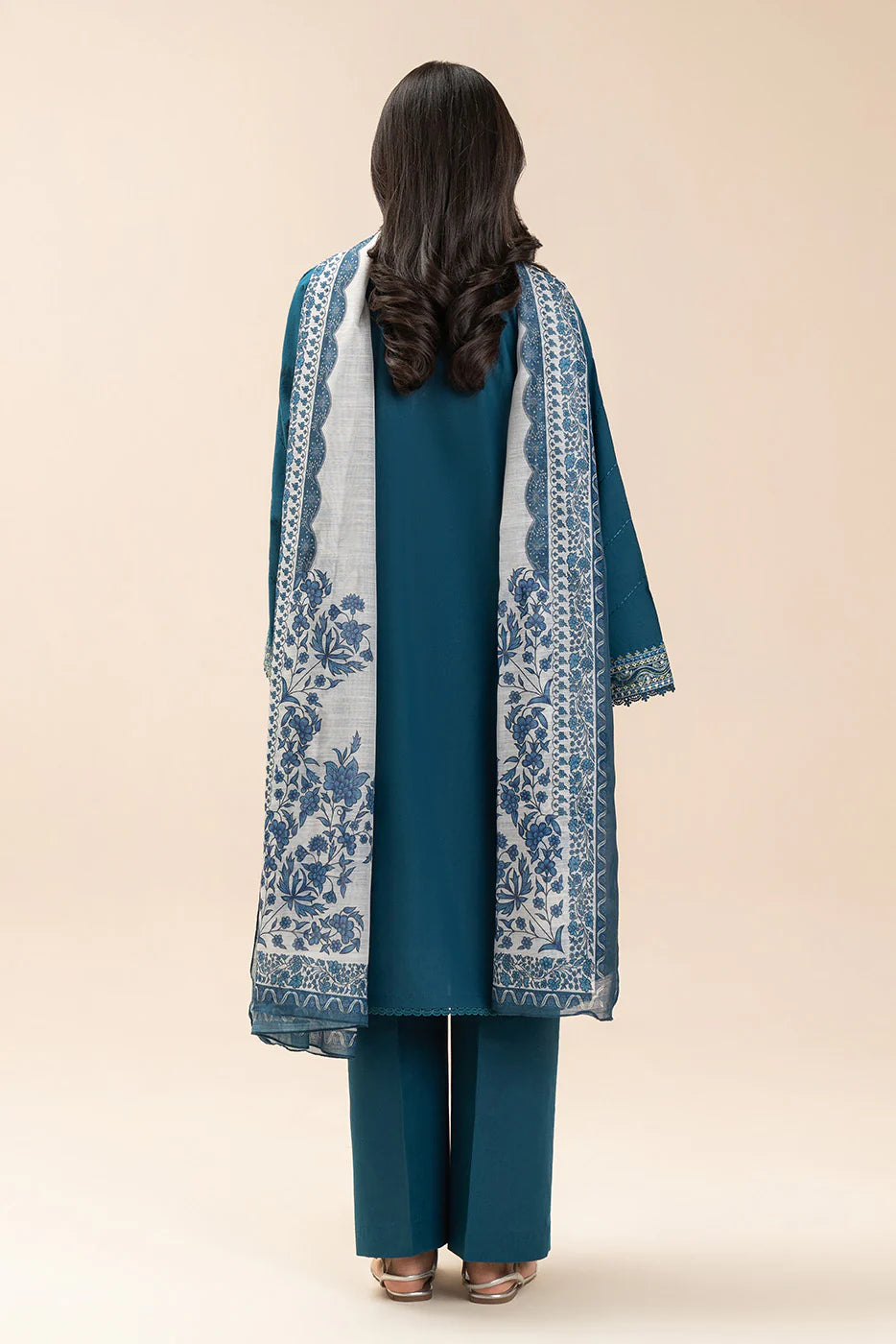 3 PIECE EMBROIDERED LAWN SUIT-OCEANIC LUXE (UNSTITCHED)