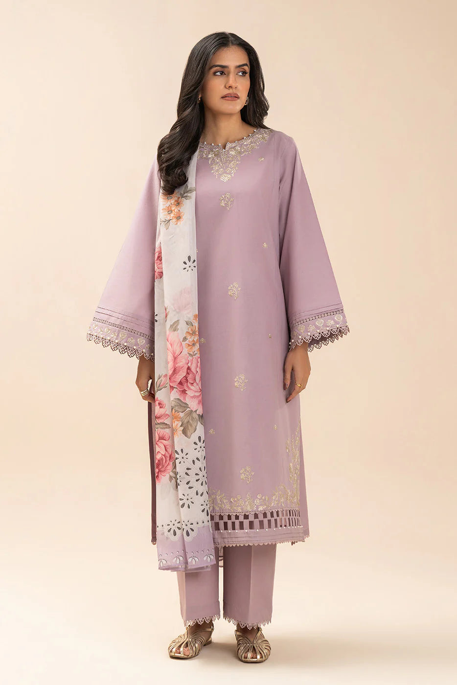2 PIECE EMBROIDERED LAWN SUIT-LAVENDER BLOSSOM (UNSTITCHED)