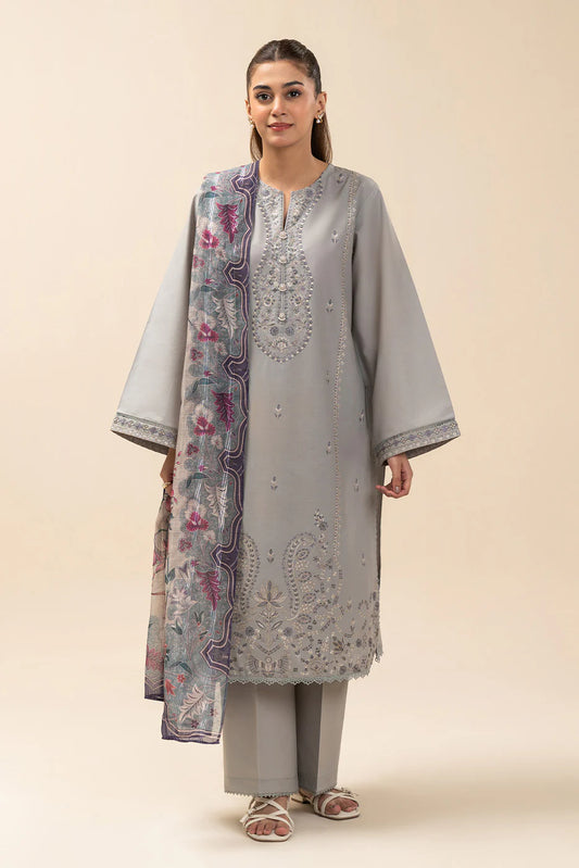 3 PIECE EMBROIDERED LAWN SUIT-ETHEREAL VEIL (UNSTITCHED)