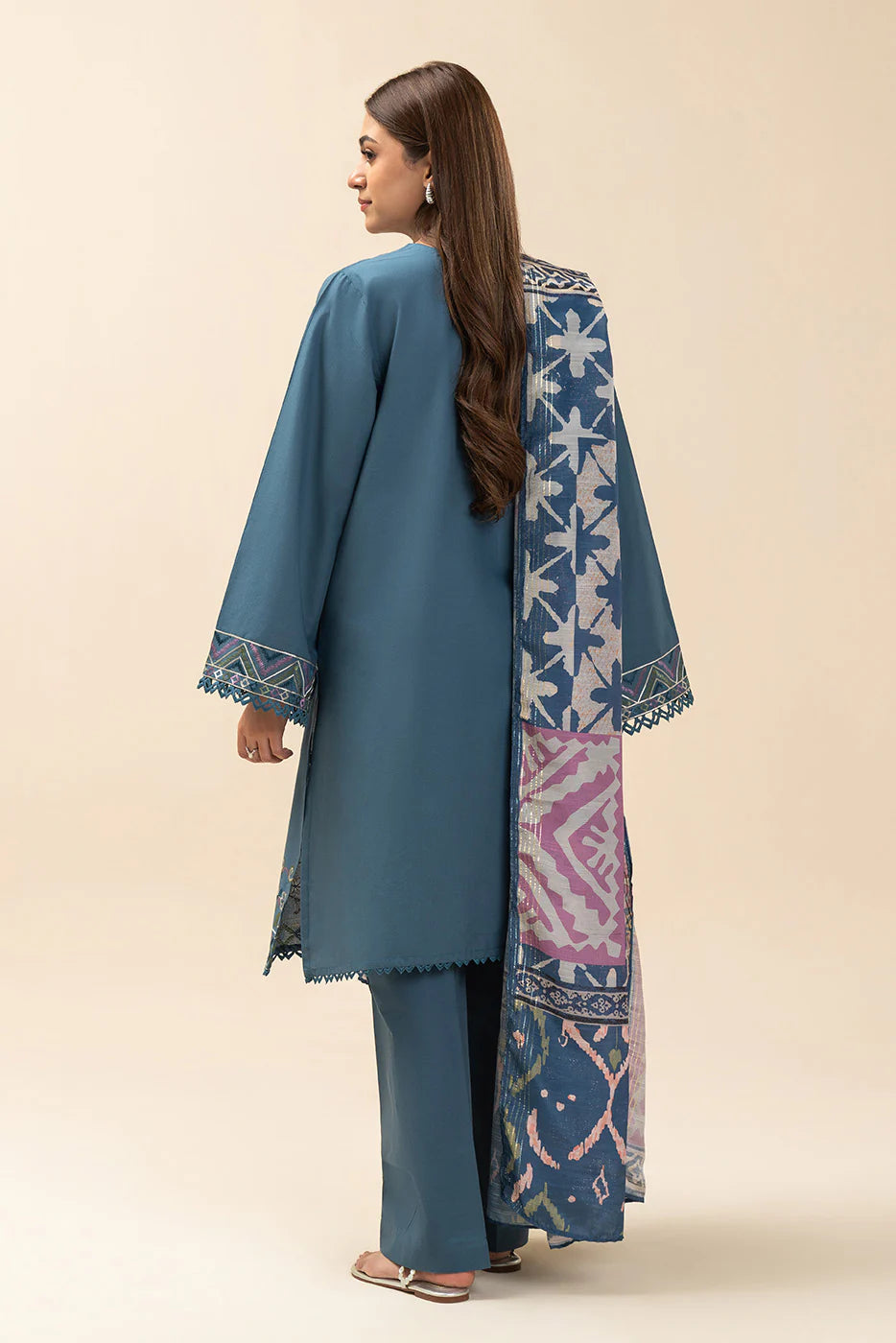3 PIECE EMBROIDERED LAWN SUIT-IKAT GALORE (UNSTITCHED)