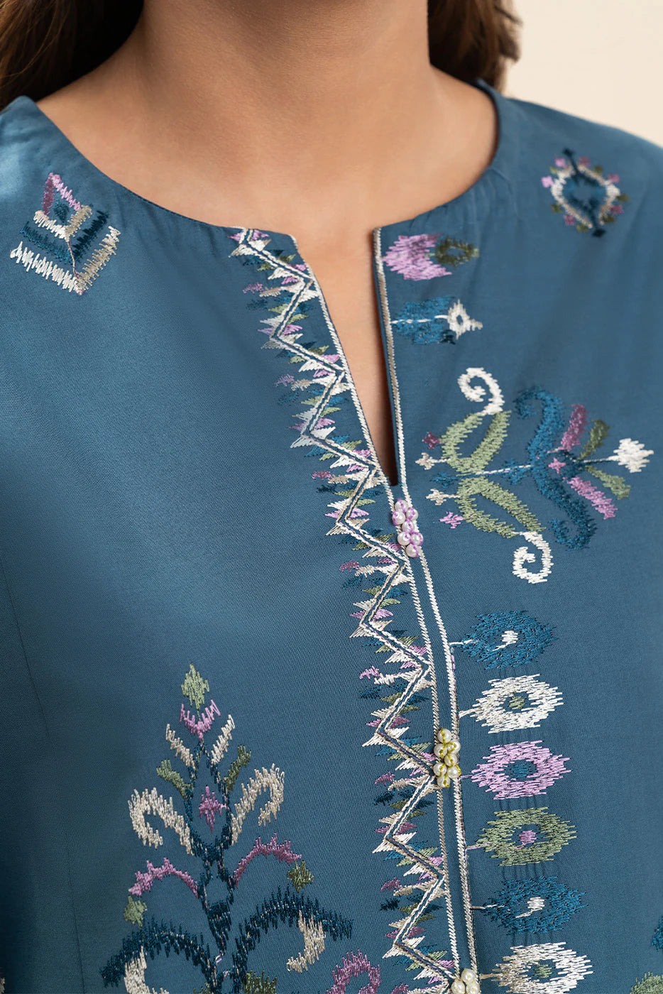 3 PIECE EMBROIDERED LAWN SUIT-IKAT GALORE (UNSTITCHED)