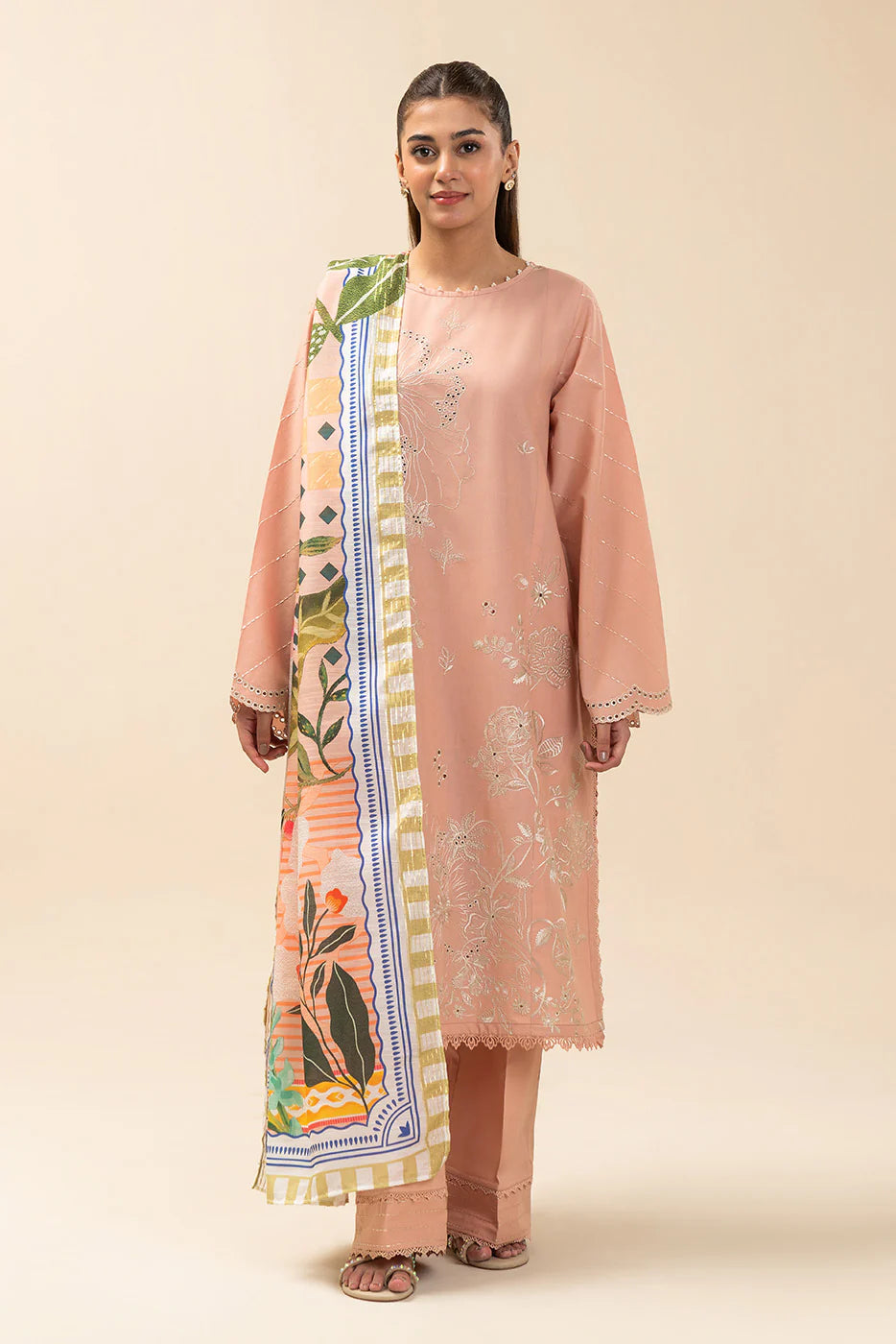 3 PIECE EMBROIDERED LAWN SUIT-VITAL FLORA (UNSTITCHED)