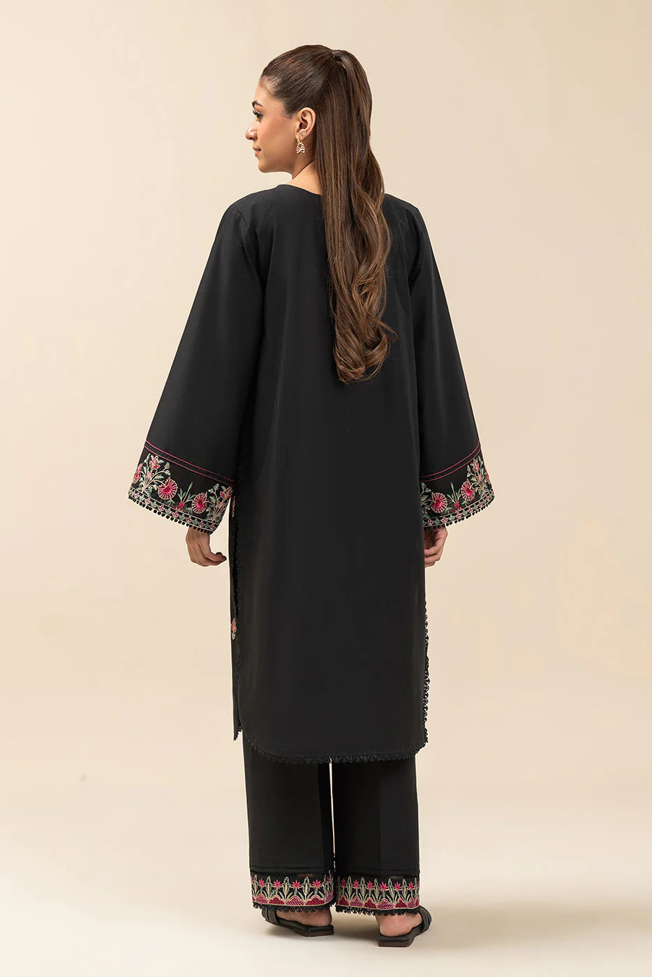 2 PIECE EMBROIDERED LAWN SUIT-TRIBE NOIR (UNSTITCHED)