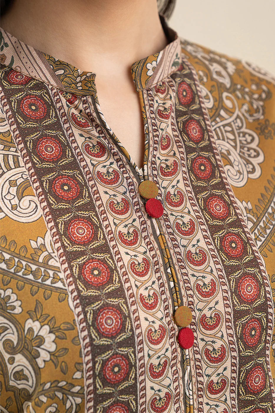 3 PIECE PRINTED LAWN SUIT-HONEY HARMONY (UNSTITCHED)