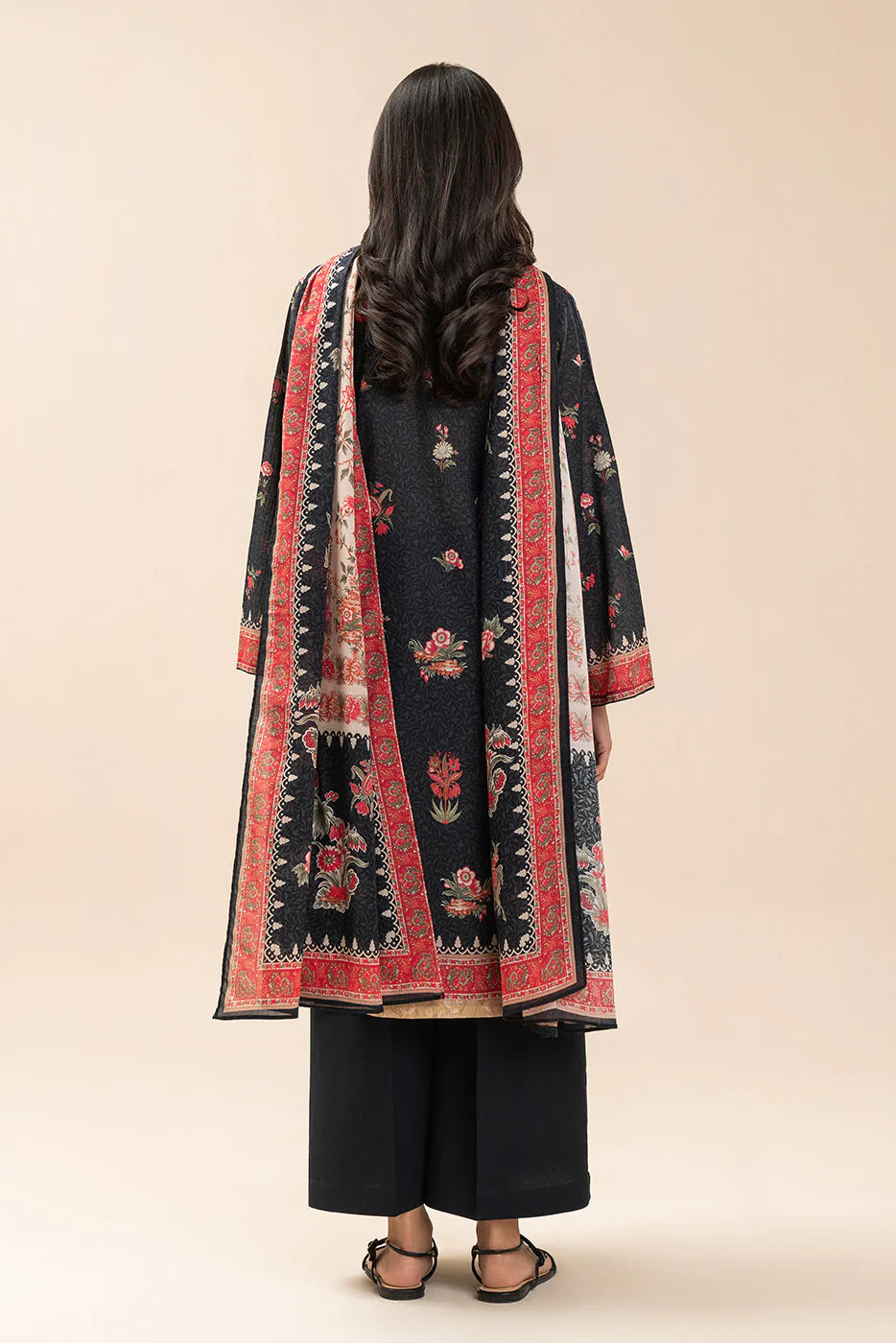 3 PIECE PRINT LAWN SUIT-FLORAL MUSK (UNSTITCHED)