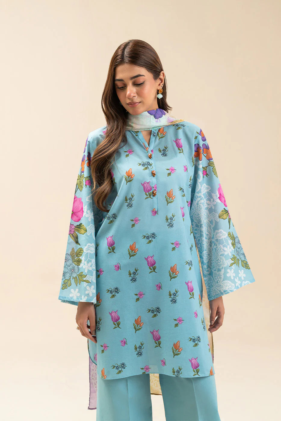 3 PIECE PRINTED LAWN SUIT-PETALIA (UNSTITCHED)