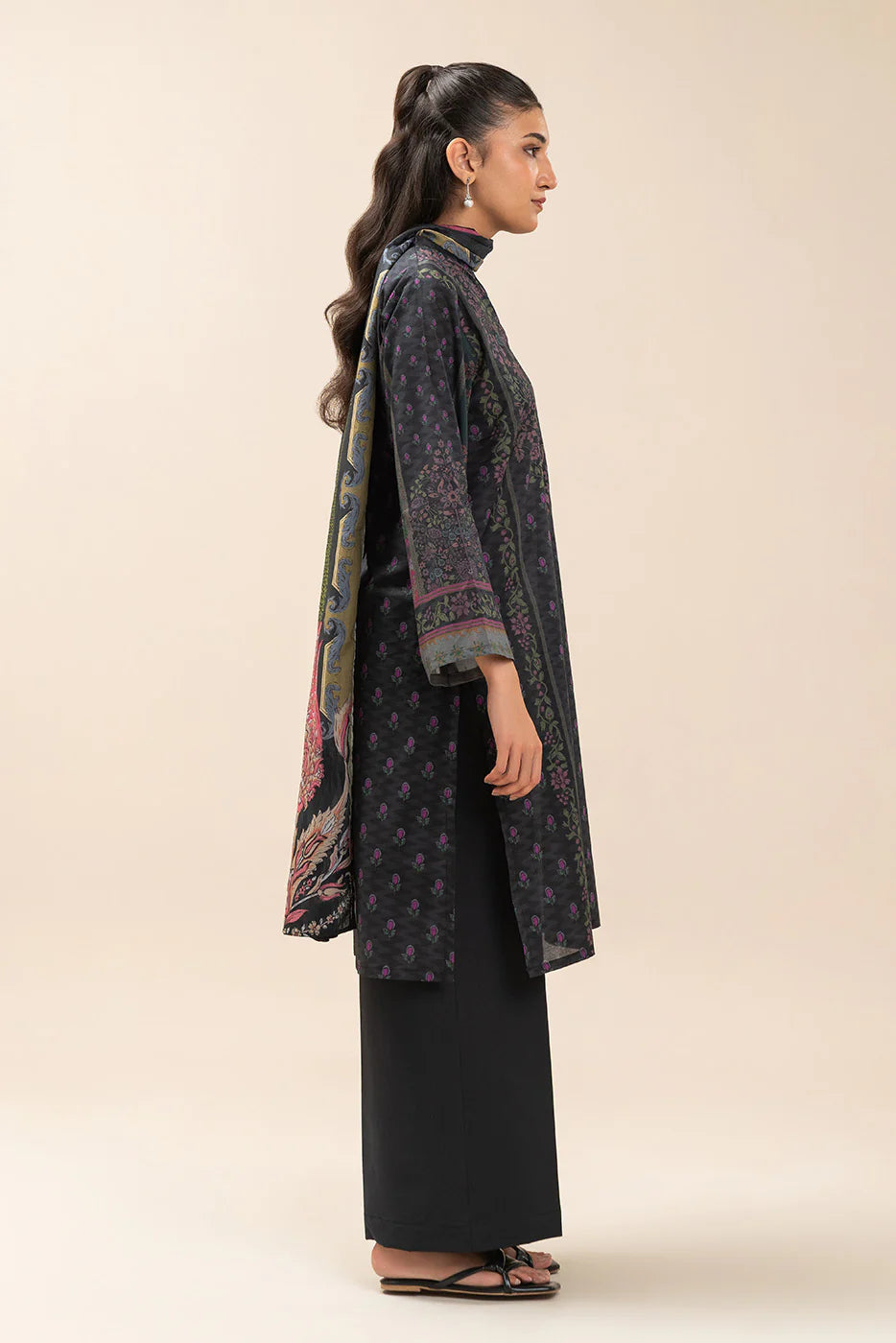 3 PIECE PRINT LAWN SUIT-FIREFLY GLOW (UNSTITCHED)