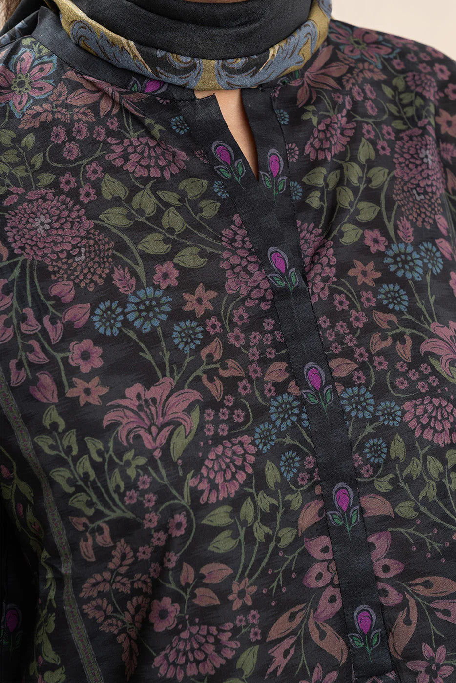 3 PIECE PRINT LAWN SUIT-FIREFLY GLOW (UNSTITCHED)