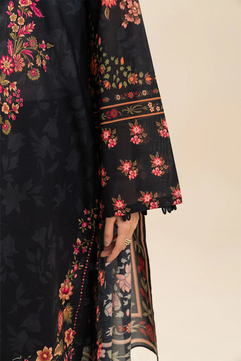 3 PIECE PRINTED LAWN SUIT-TWILIGHT BLOSSOM (UNSTITCHED)