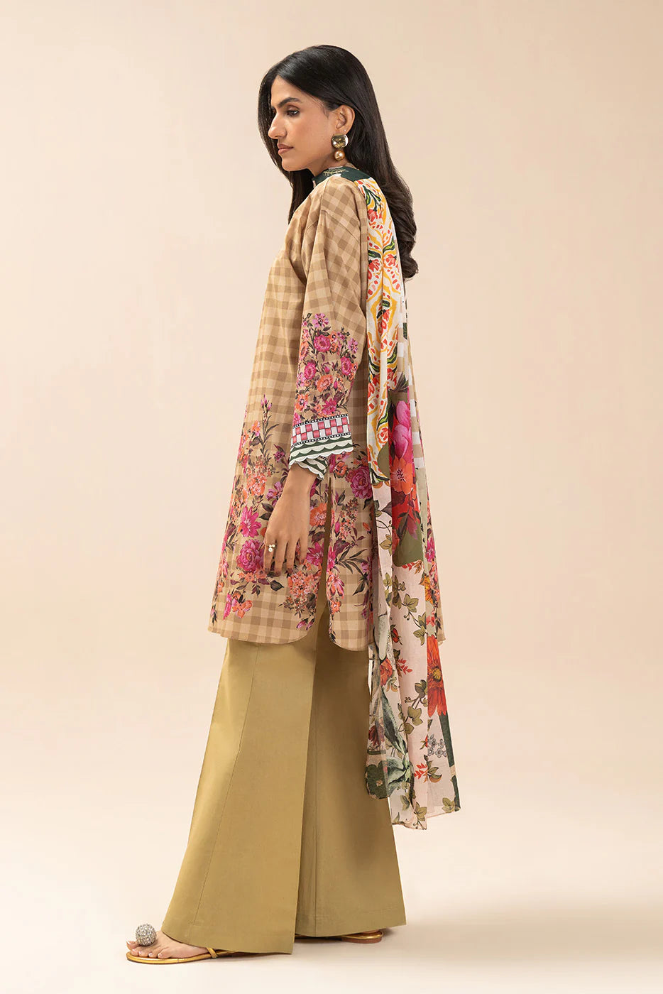 3 PIECE PRINT LAWN SUIT-PETAL DRIFT (UNSTITCHED)