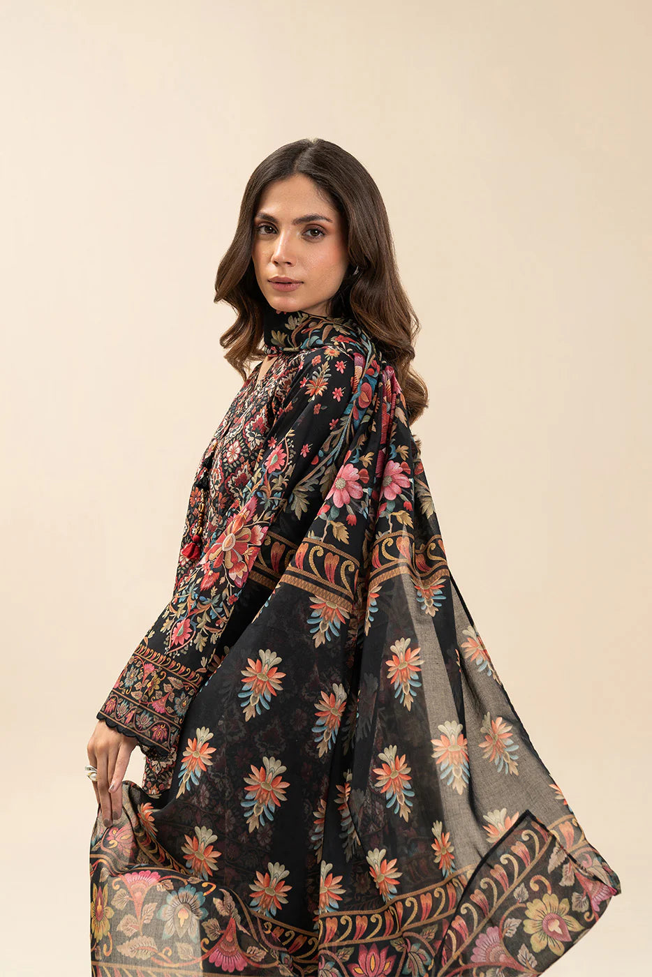 3 PIECE PRINTED LAWN SUIT-EBONY DREAM (UNSTITCHED)