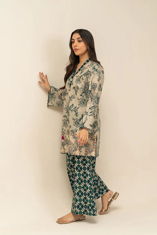 2 PIECE EMBROIDERED LAWN SUIT-EMERALD GARDENS (UNSTITCHED)