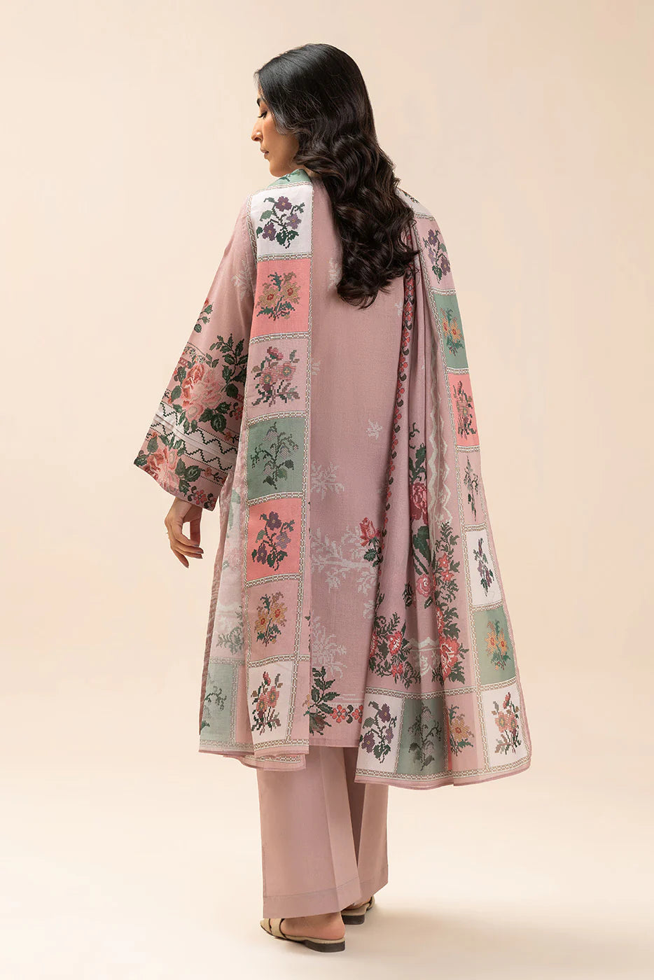 3 PIECE EMBROIDERED LAWN SUIT-PASTEL FLEUR (UNSTITCHED)
