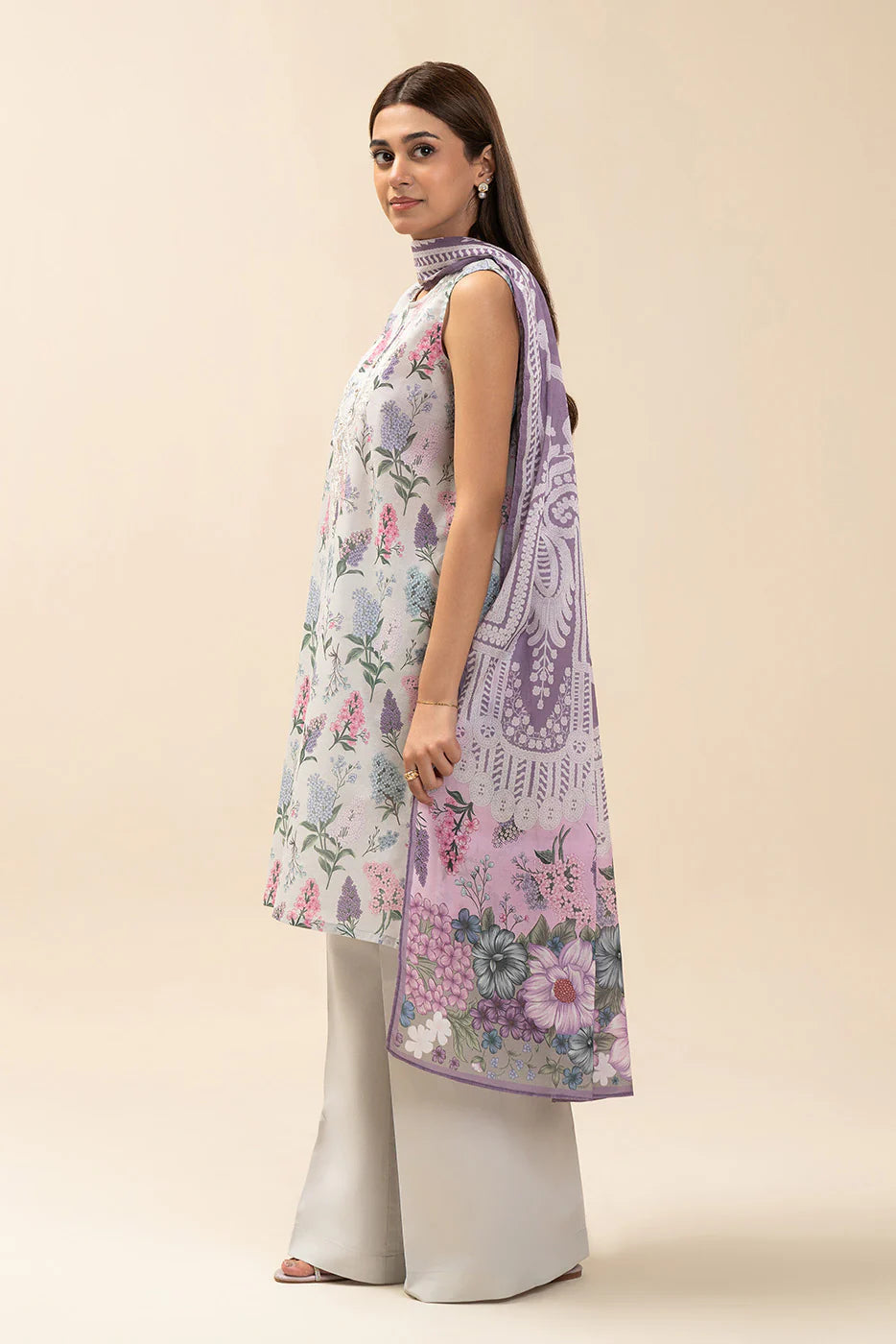 3 PIECE EMBROIDERED LAWN SUIT-LILAC AFFAIR (UNSTITCHED)