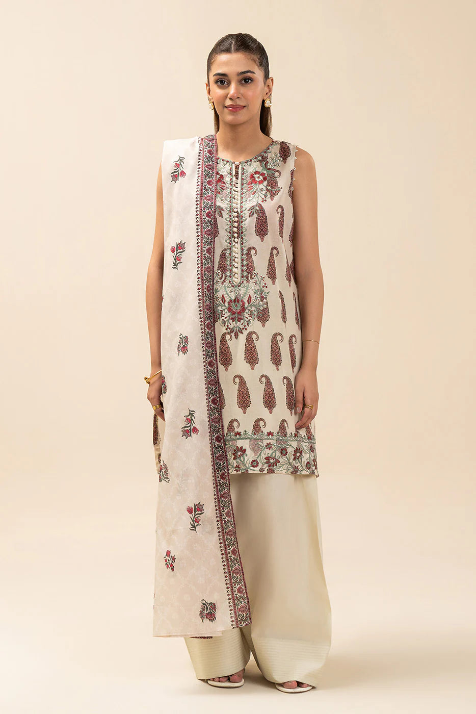 3 PIECE EMBROIDERED LAWN SUIT-TRIBAL TUNE (UNSTITCHED)