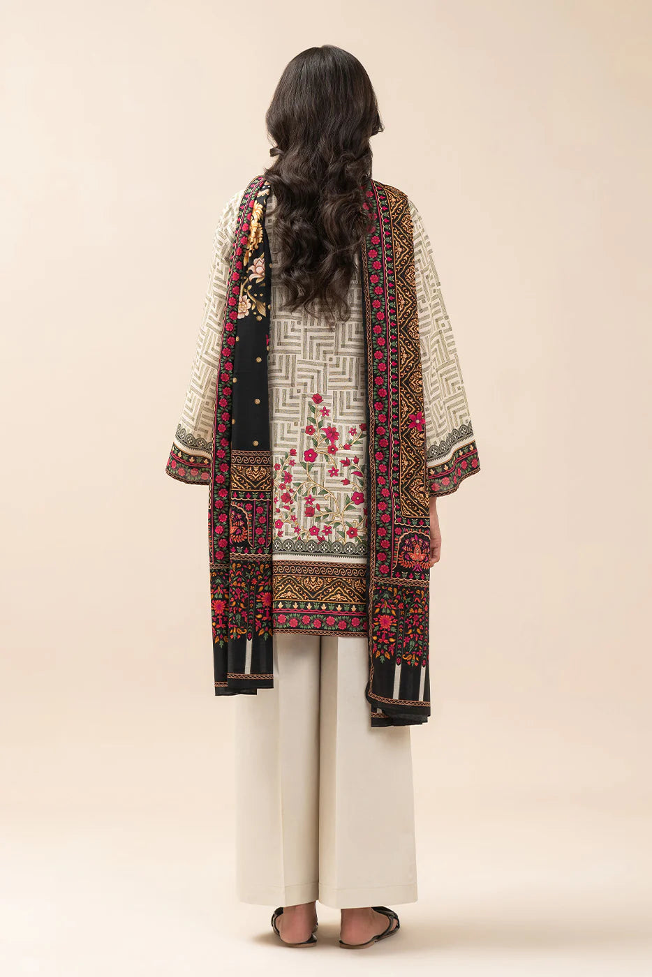 3 PIECE PRINT LAWN SUIT-ROYAL GARDEN (UNSTITCHED)