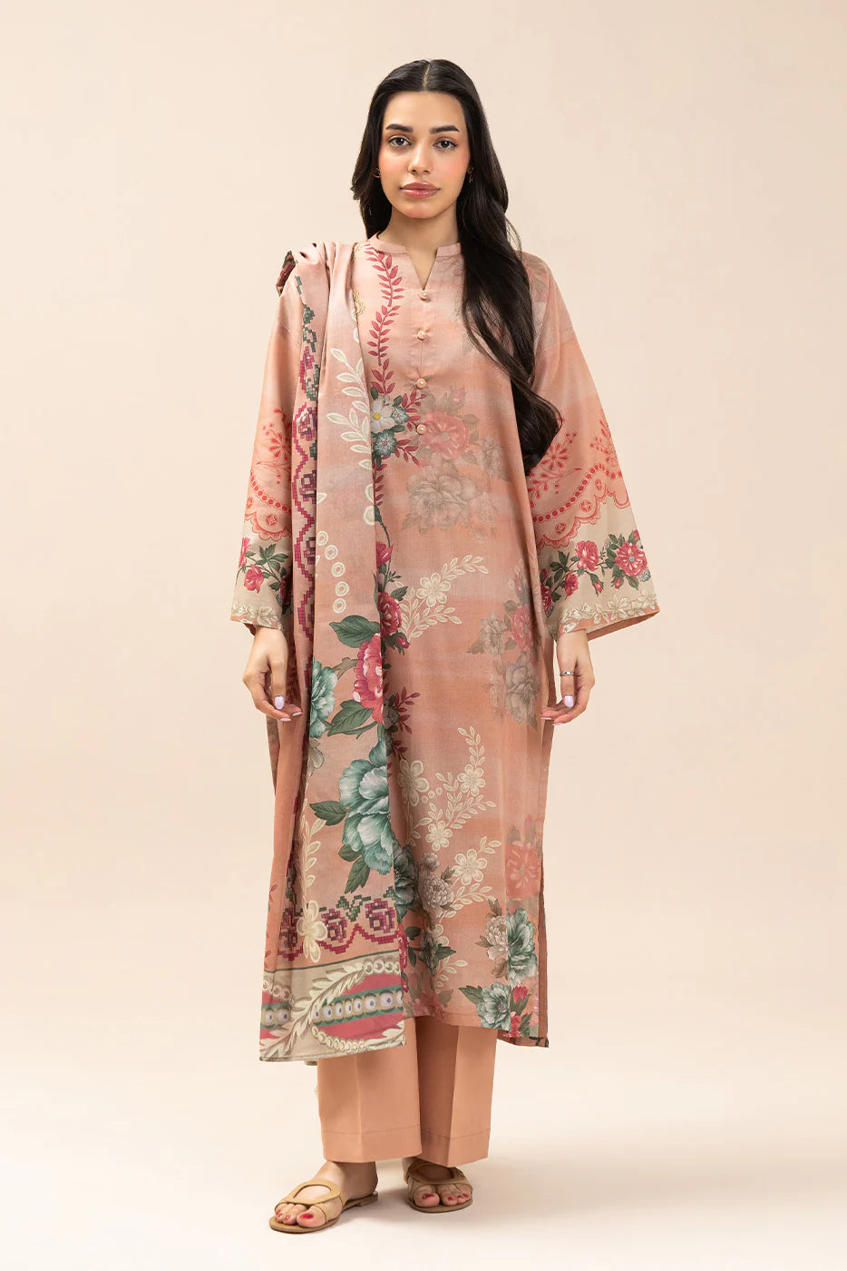 3 PIECE PRINTED LAWN SUIT-CANDY BLOSSOM (UNSTITCHED)